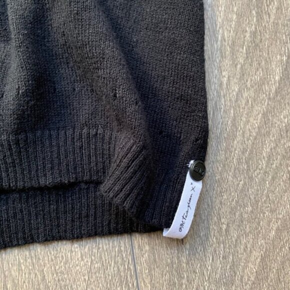 Revolve One Teaspoon Turtleneck Sweater Cashmere Funnel Black Size XXS - Picture 8 of 12